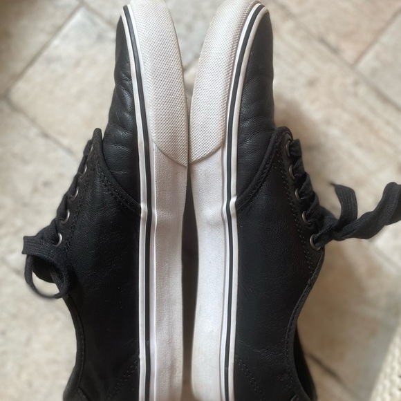 Vans Ortholite inserts, black vegan leather sneakers. Size 8.5 womens - Picture 8 of 14